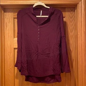 Free People Bell Sleeve Blouse